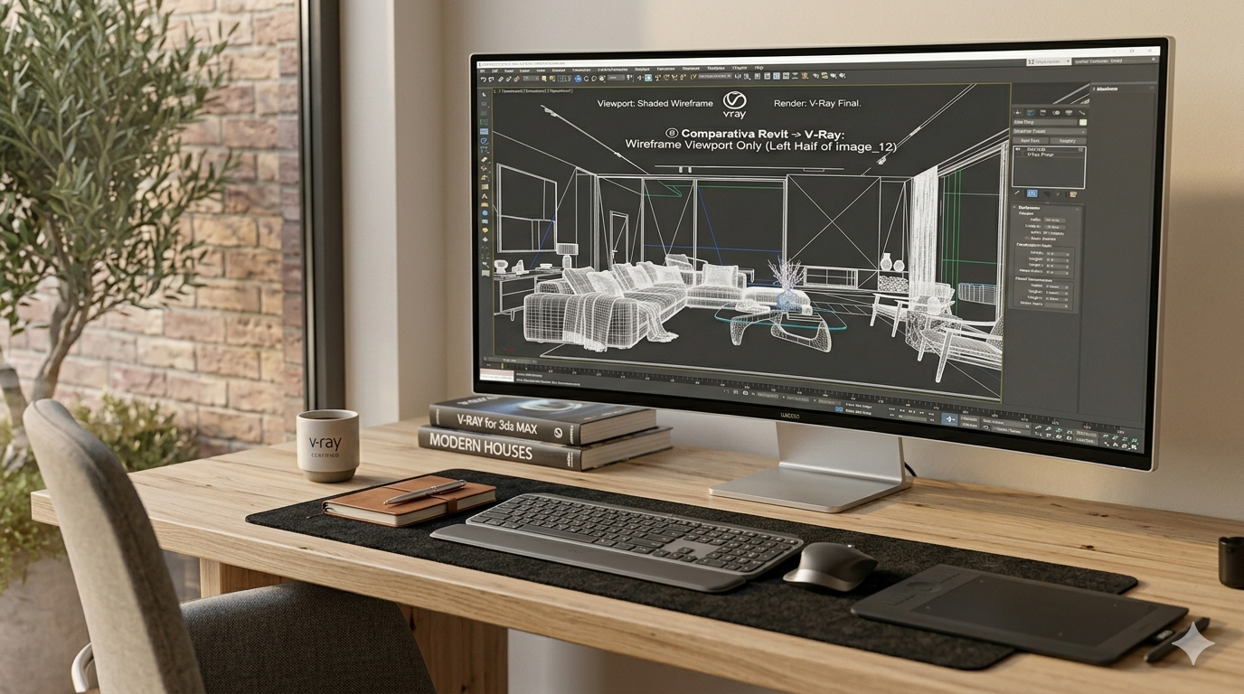 Puesto de trabajo con 3ds Max y V-Ray