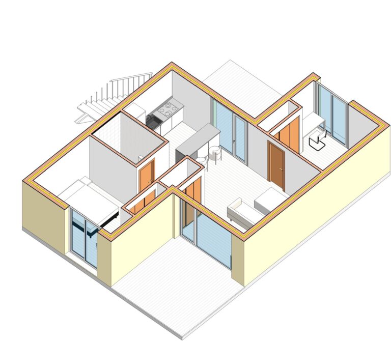 revit iniciación vista 3d planta baja lado 1 opción 3