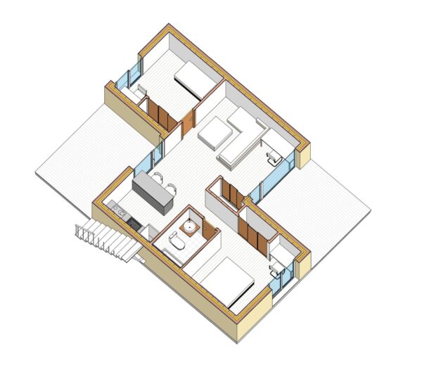 revit iniciación vista 3d planta baja lado 2 opción 3
